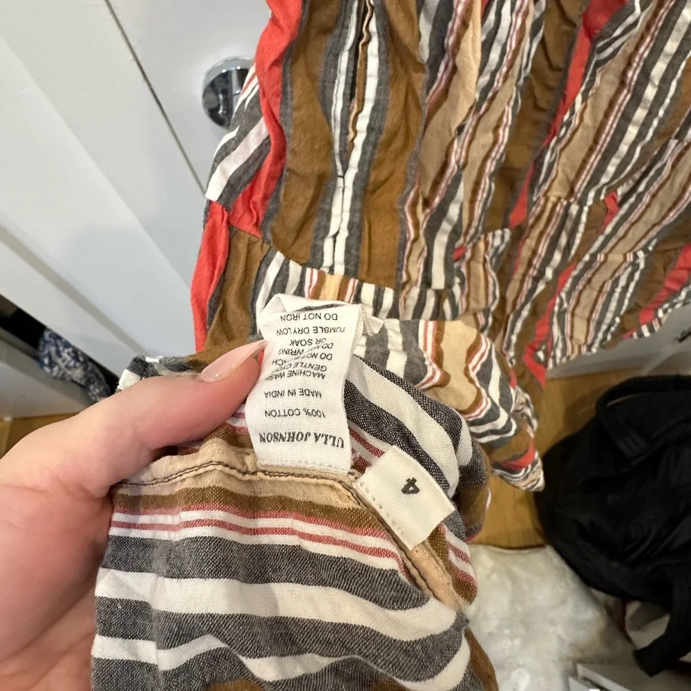 Ulla Johnson Tassel Stripe Midi Shirt Dress - Picture 3 of 3